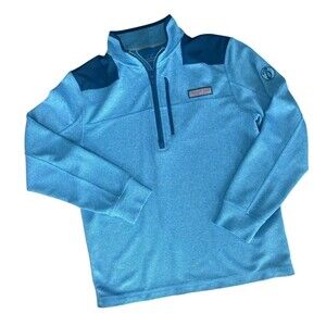 Vineyard Vines Men’s Long Sleeve Performance Quarter Zip Blue / Navy Size S